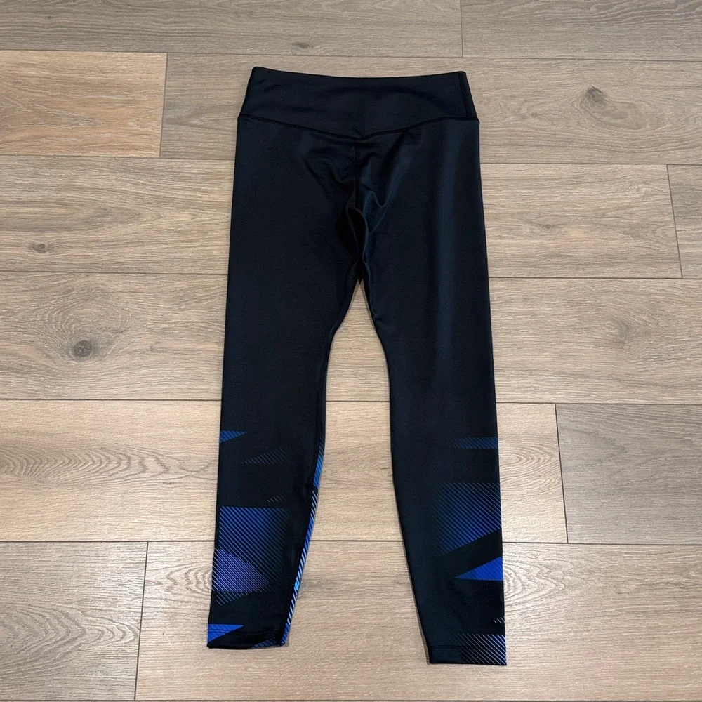 NIKE Black Blue BYU One Dri-Fit Swoosh Active Running Workout‎ Leggings Size L